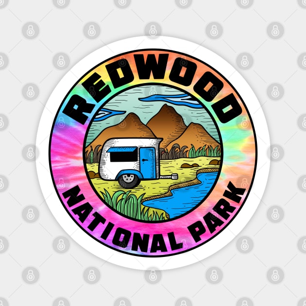 Redwood National Park California Camper Camping Camp Trailer Sticker by DD2019